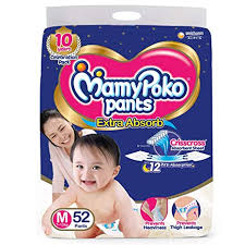 MamyPoko Pants Extra Absorb Diaper (M) - Pack of 52